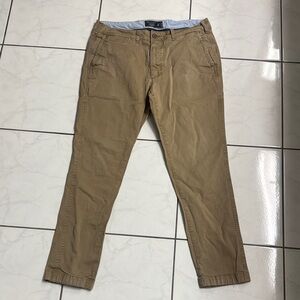 Abercrombie & Fitch Brown Chinos Super Skinny Stretch 34x30